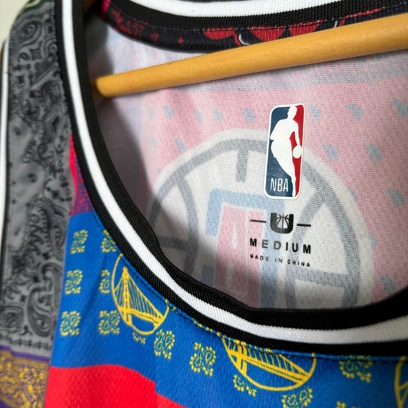 NBA Basketball Jersey Bandana Patchwork Team Logos Colorful-Men's Size Medium - Picture 2 of 5